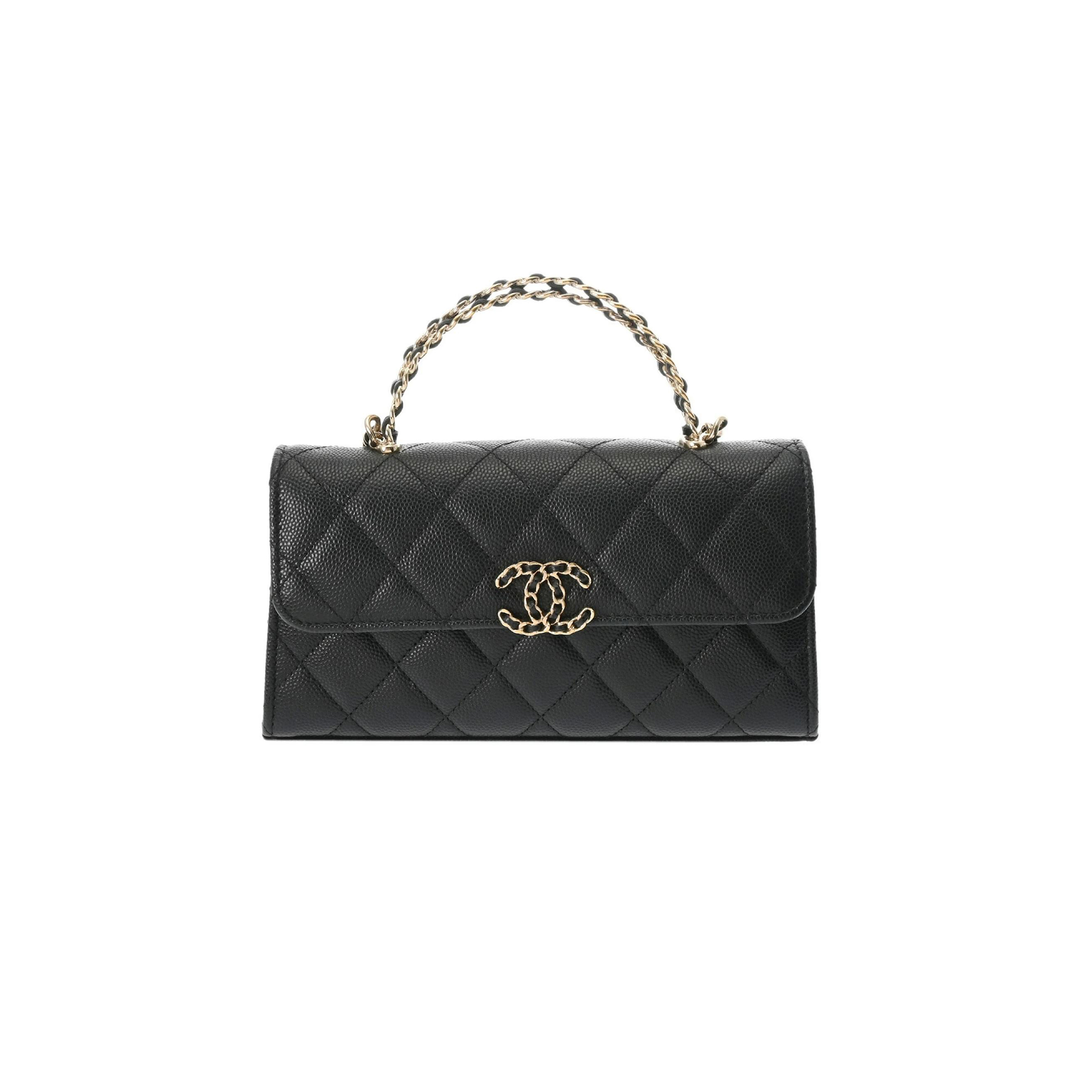 Ch*el black caviar leather phone case shoulder bag (18*10*4.5cm)